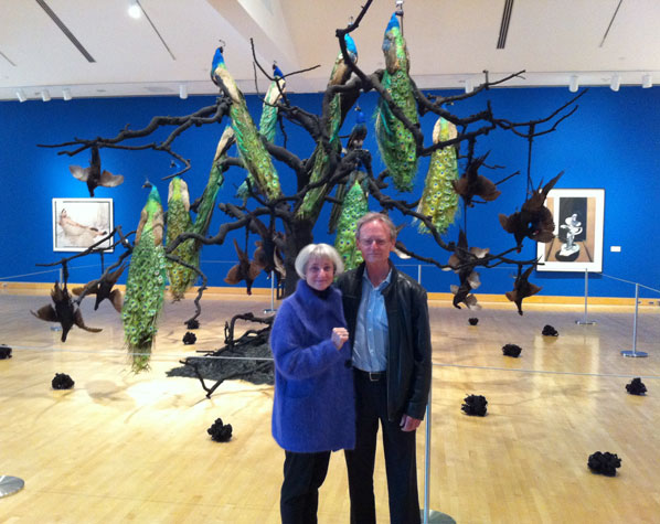 Petah Coyne and Tom White in front of Scalapino Nu Shu at the Kemper Museum, Kansas City, Missouri, 2011